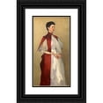 thumbnail image 1 of John Singer Sargent 14x24 Black Ornate Framed Double Matted Museum Art Print Titled: Portrait of Mrs. Robert Harrison (1886), 1 of 5