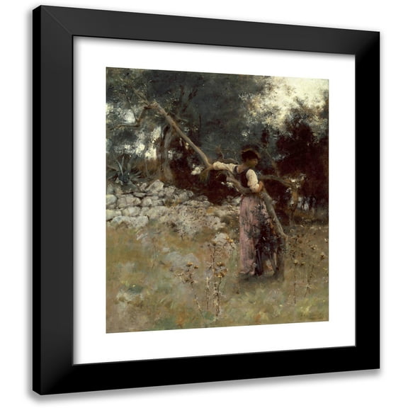 John Singer Sargent 15x18 Black Modern Framed Museum Art Print Titled - Capriot (1878)