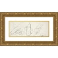 thumbnail image 1 of John Singer Sargent 18x10 Gold Ornate Wood Frame and Double Matted Museum Art Print Titled - Kneeling&nbsp;Figures, 1 of 4