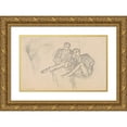 thumbnail image 1 of John Singer Sargent 18x13 Gold Ornate Wood Frame and Double Matted Museum Art Print Titled - Seated Men (C. 1874-1877), 1 of 4