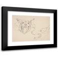 thumbnail image 1 of John Singer Sargent 18x14 Black Modern Framed Museum Art Print Titled - Two Views of a Wolf's&nbsp;Head, 1 of 5