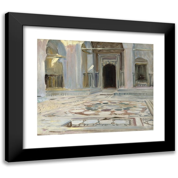 John Singer Sargent 23x20 Black Modern Framed Museum Art Print Titled - Pavement (Cairo 1891)
