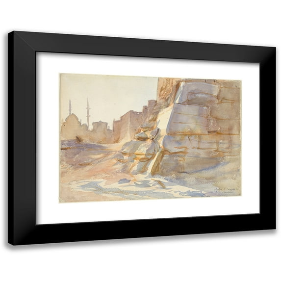 John Singer Sargent 24x18 Black Modern Framed Museum Art Print Titled - Cairo (C. 1891)