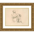 thumbnail image 1 of John Singer Sargent 24x19 Gold Ornate Framed and Double Matted Museum Art Print Titled - Study for ‘Astronomy’ II (C. 1921), 1 of 4