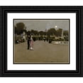 thumbnail image 1 of John Singer Sargent 24x20 Black Ornate Framed Double Matted Museum Art Print Titled: Luxembourg Gardens at Twilight (1879), 1 of 5