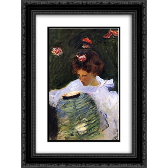 John Singer Sargent 2x Matted 18x24 Black Ornate Framed Art Print 'Dorothy Barnard'