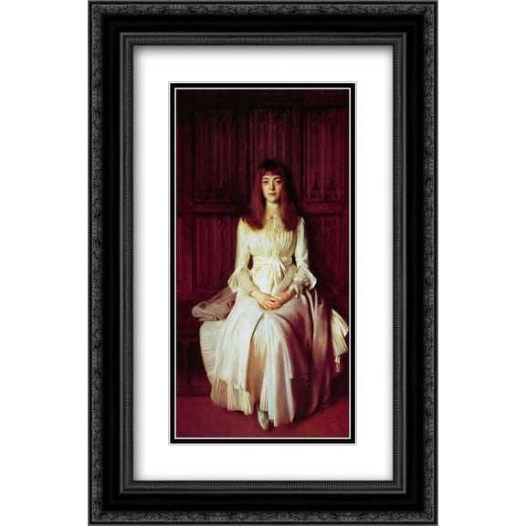 John Singer Sargent 2x Matted 18x24 Black Ornate Framed Art Print 'Miss Elsie Palmer'