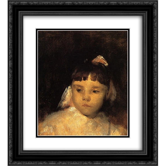 John Singer Sargent 2x Matted 20x22 Black Ornate Framed Art Print 'Violet Sargent'