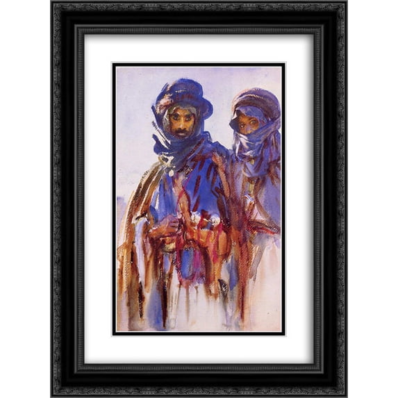John Singer Sargent 2x Matted 20x24 Black Ornate Framed Art Print 'Bedouins'