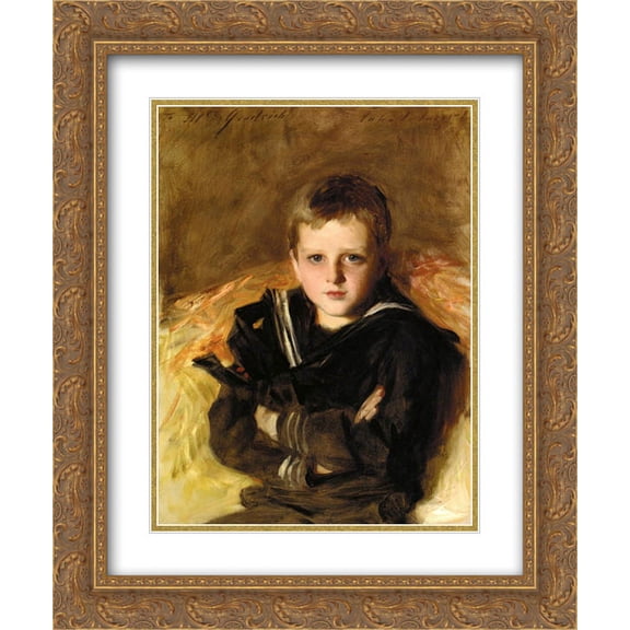 John Singer Sargent 2x Matted 20x24 Gold Ornate Framed Art Print 'Portrait of Caspar Goodrich'