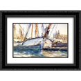 thumbnail image 1 of John Singer Sargent 2x Matted 24x20 Black Ornate Framed Art Print 'Shipping, Majorca', 1 of 2