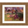 thumbnail image 1 of John Singer Sargent 2x Matted 24x20 Gold Ornate Framed Art Print 'In the Orchard', 1 of 2