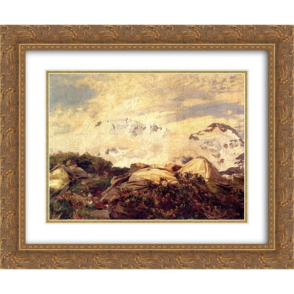 John Singer Sargent 2x Matted 24x20 Gold Ornate Framed Art Print 'Princess Nouronihar'