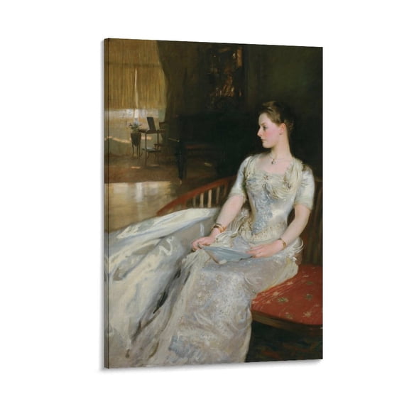 John Singer Sargent Art Poster Ortrait of Mrs. Cecil Wade Or Portrait of A Lady Poster Wall Art Picture Painting Poster Canvas Print Posters Artworks Bedroom Living Room Decor 16x24inch(40x60cm)