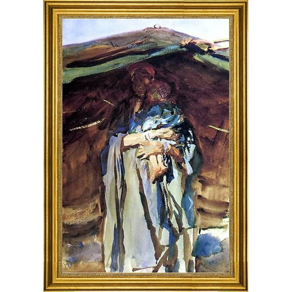 John Singer Sargent Bedouin Mother - 16" x 24" Framed Premium Canvas Print
