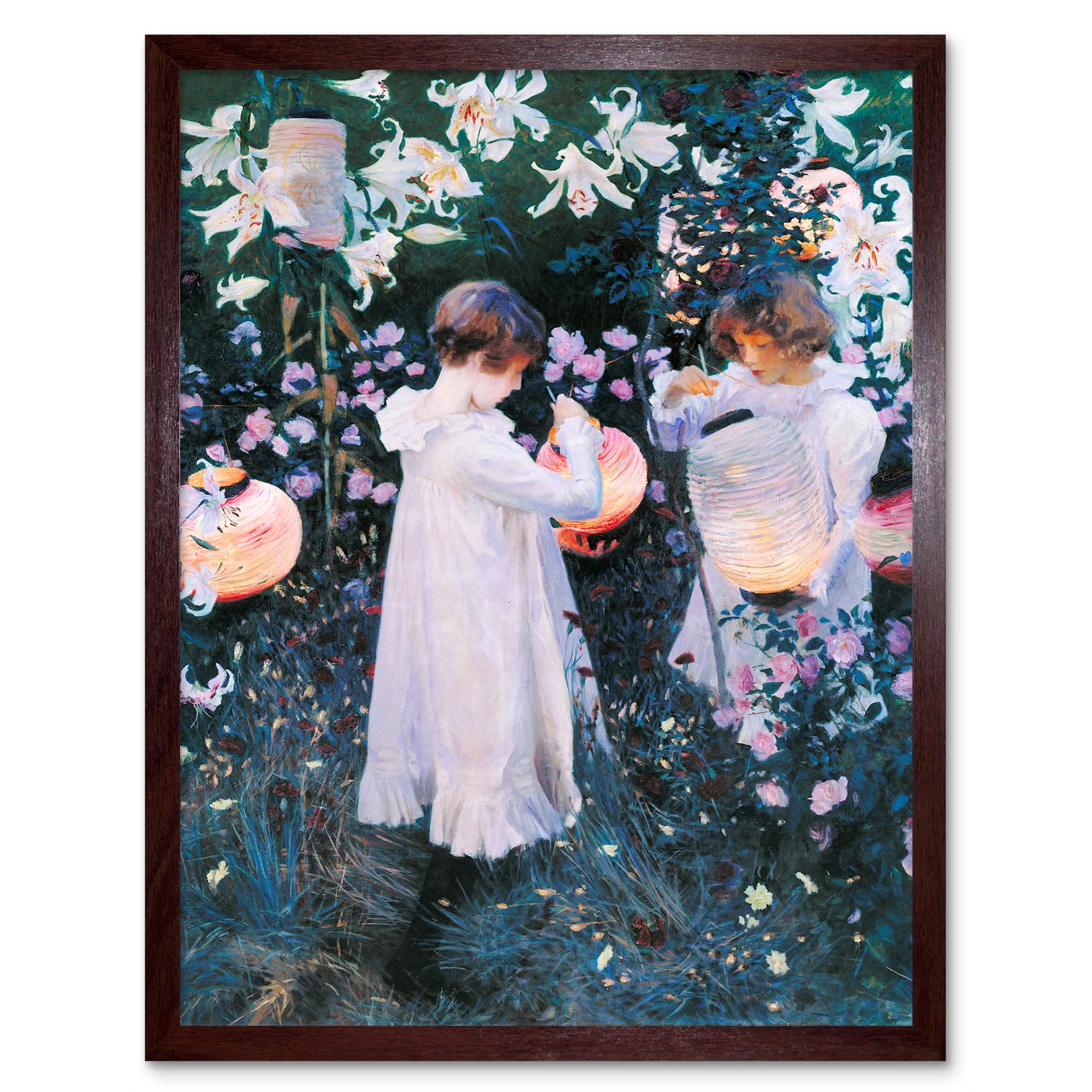 John Singer Sargent Carnation Lily Rose Painting Girls Lighting