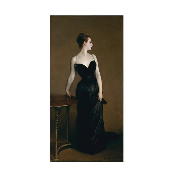 Trademark Fine Art John Singer Sargent Madame Pierre Gantreu Canvas Wall Art - 12x24