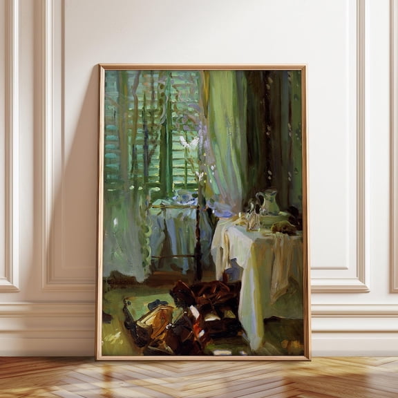 John Singer Sargent Relaxing Green Room Impressionist, Unframed Paper Poster 8x10in