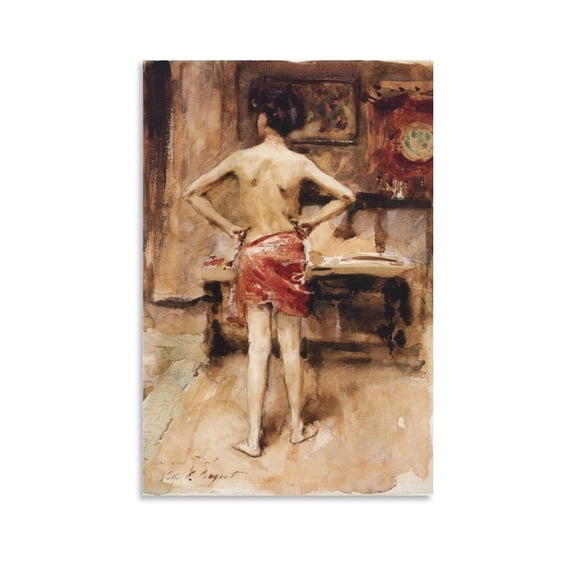 John Singer Sargent The Model Canvas Wall-Art Decorative Bedroom Modern Home Print Picture Artworks Posters