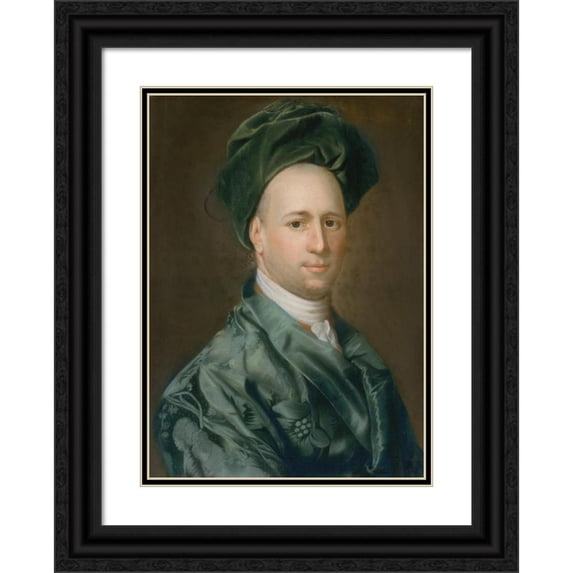 John Singleton Copley 11x14 Black Ornate Wood Framed Double Matted Museum Art Print Titled: Ebenezer Storer (ca. 1767-69)