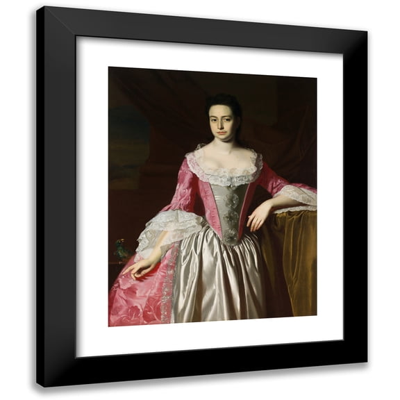 John Singleton Copley 12x14 Black Modern Framed Museum Art Print Titled - Eunice Dennie Burr (1758-60)