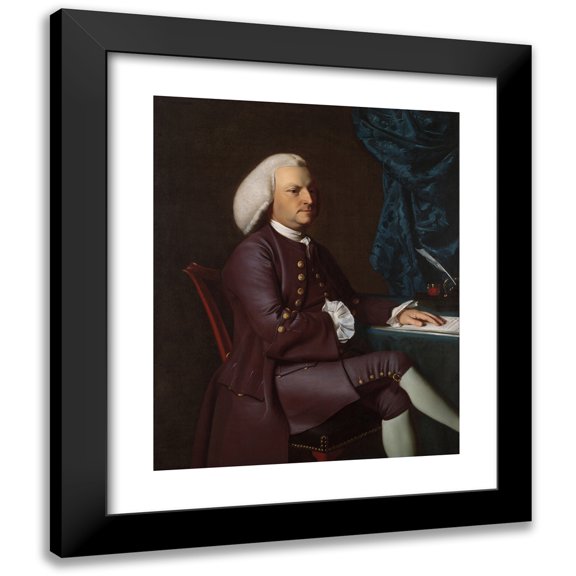 John Singleton Copley 12x14 Black Modern Framed Museum Art Print Titled - Isaac Smith, Sr. (1769)