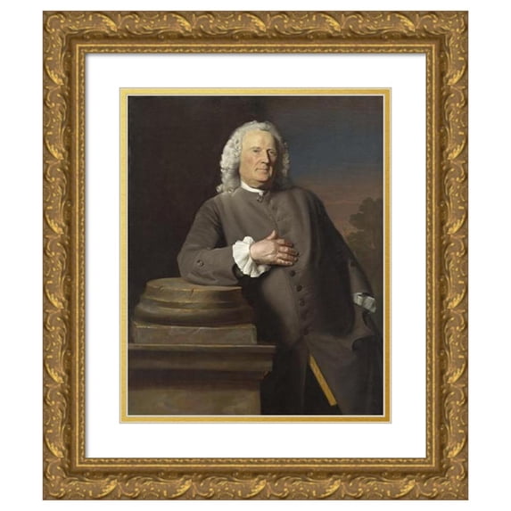 John Singleton Copley 12x14 Gold Ornate Wood Frame and Double Matted Museum Art Print Titled - Epes Sargent (C. 1760)