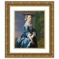 thumbnail image 1 of John Singleton Copley 12x14 Gold Ornate Wood Frame and Double Matted Museum Art Print Titled - Portrait of Sarah Allen, Nee Sargent (C. 1763), 1 of 4