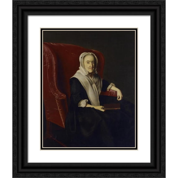 John Singleton Copley 20x24 Black Ornate Framed Double Matted Museum Art Print Titled: Mrs. John Powell (Anna Susan Dummer) (1764)