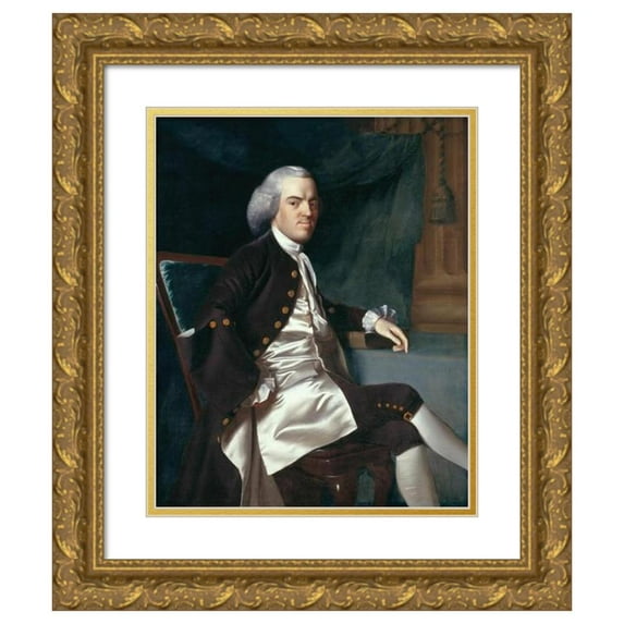 John Singleton Copley 20x24 Gold Ornate Framed and Double Matted Museum Art Print Titled - Daniel Hubbard (1764)