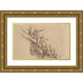 thumbnail image 1 of John Singleton Copley 24x17 Gold Ornate Framed and Double Matted Museum Art Print Titled - Study for ‘The Defeat of the Floating Batteries at Gibraltar’ (1783-1786), 1 of 4