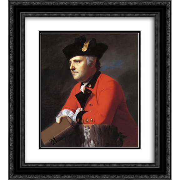 John Singleton Copley 2x Matted 20x24 Black Ornate Framed Art Print 'John Montresor'