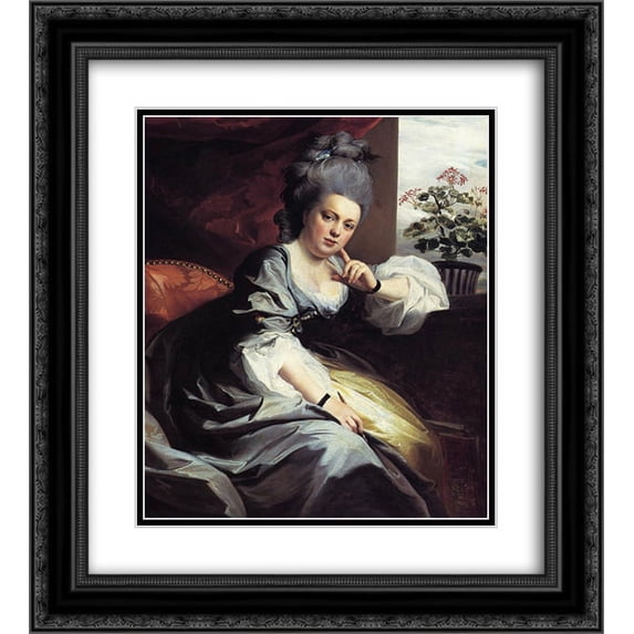 John Singleton Copley 2x Matted 20x24 Black Ornate Framed Art Print 'Mrs. Clark Gayton'