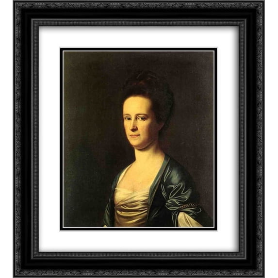 John Singleton Copley 2x Matted 20x24 Black Ornate Framed Art Print 'Mrs. Elizabeth Coffin Amory'