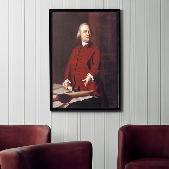 John Singleton Copley Portrait of Samuel Adams Poster Wall Art Antique Portrait Print Dark Academia Decor, Unframed Paper Poster 8x10in