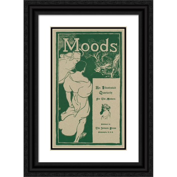 John Sloan 12x18 Black Ornate Wood Framed Double Matted Museum Art Print Titled - Moods (1895)