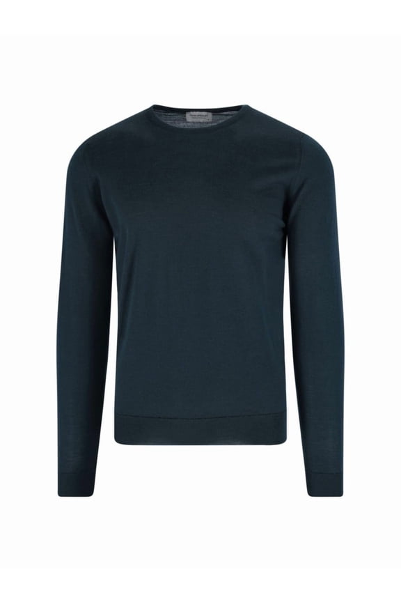 Knit Green Sweater With Ribbed Cuffs (Men's)