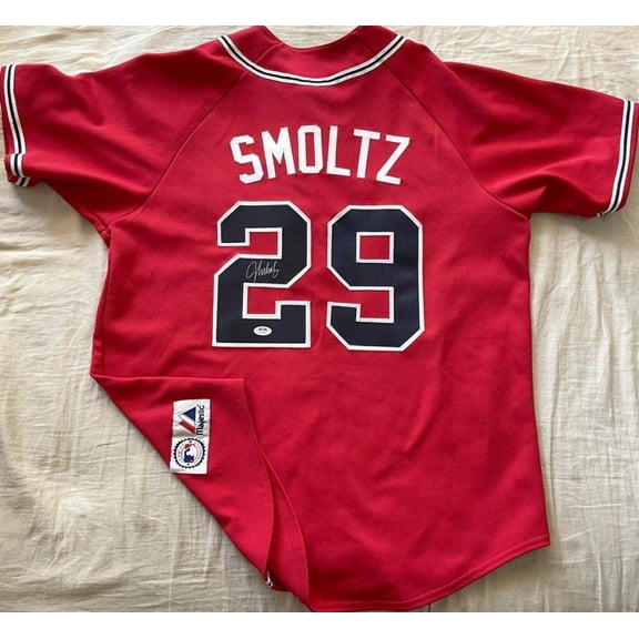John Smoltz autographed Atlanta Braves Majestic red jersey PSA/DNA