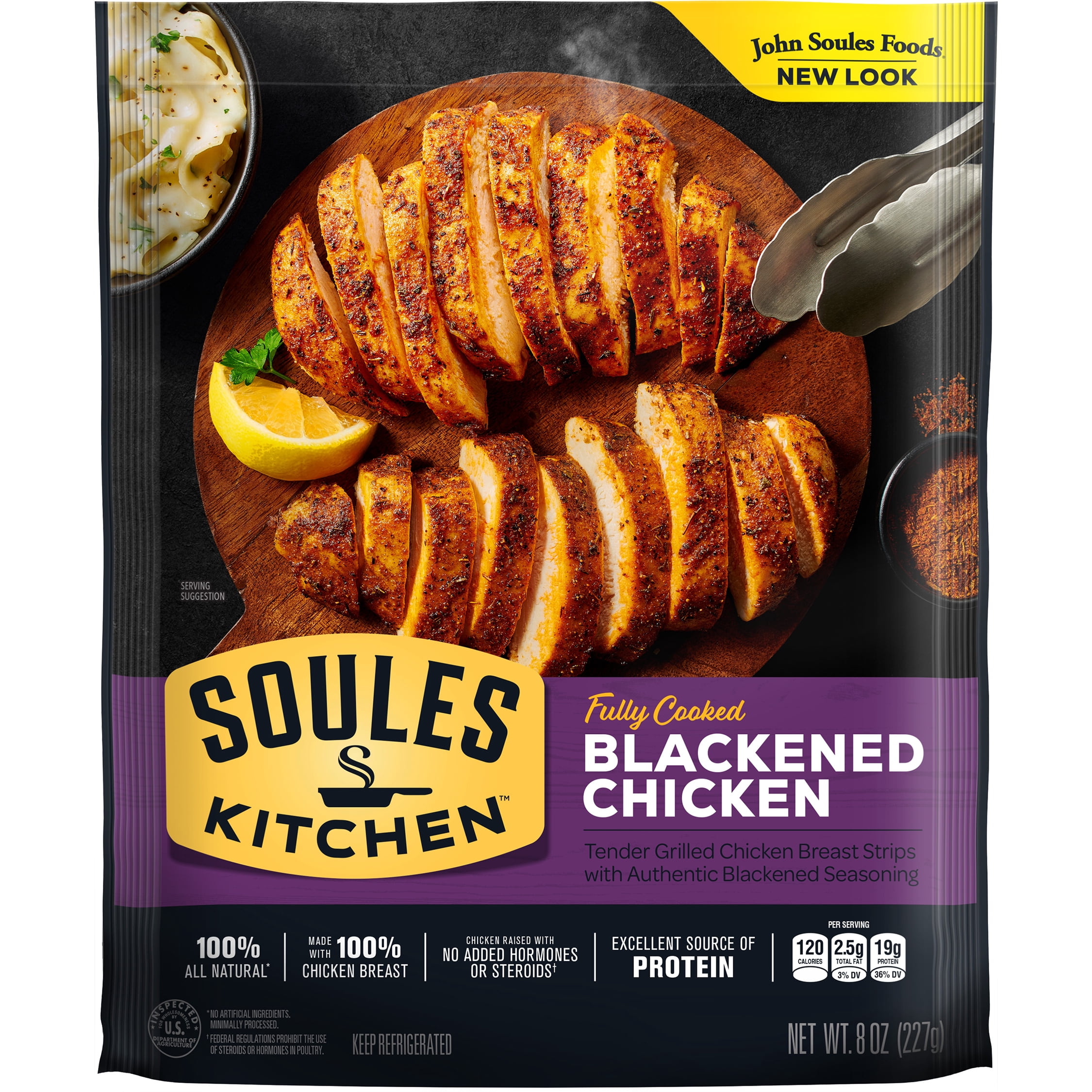 Soules Ktichen, 100% All Natural, Fresh Blackened Chicken Breast Strips, 2.5 Servings, 8 oz