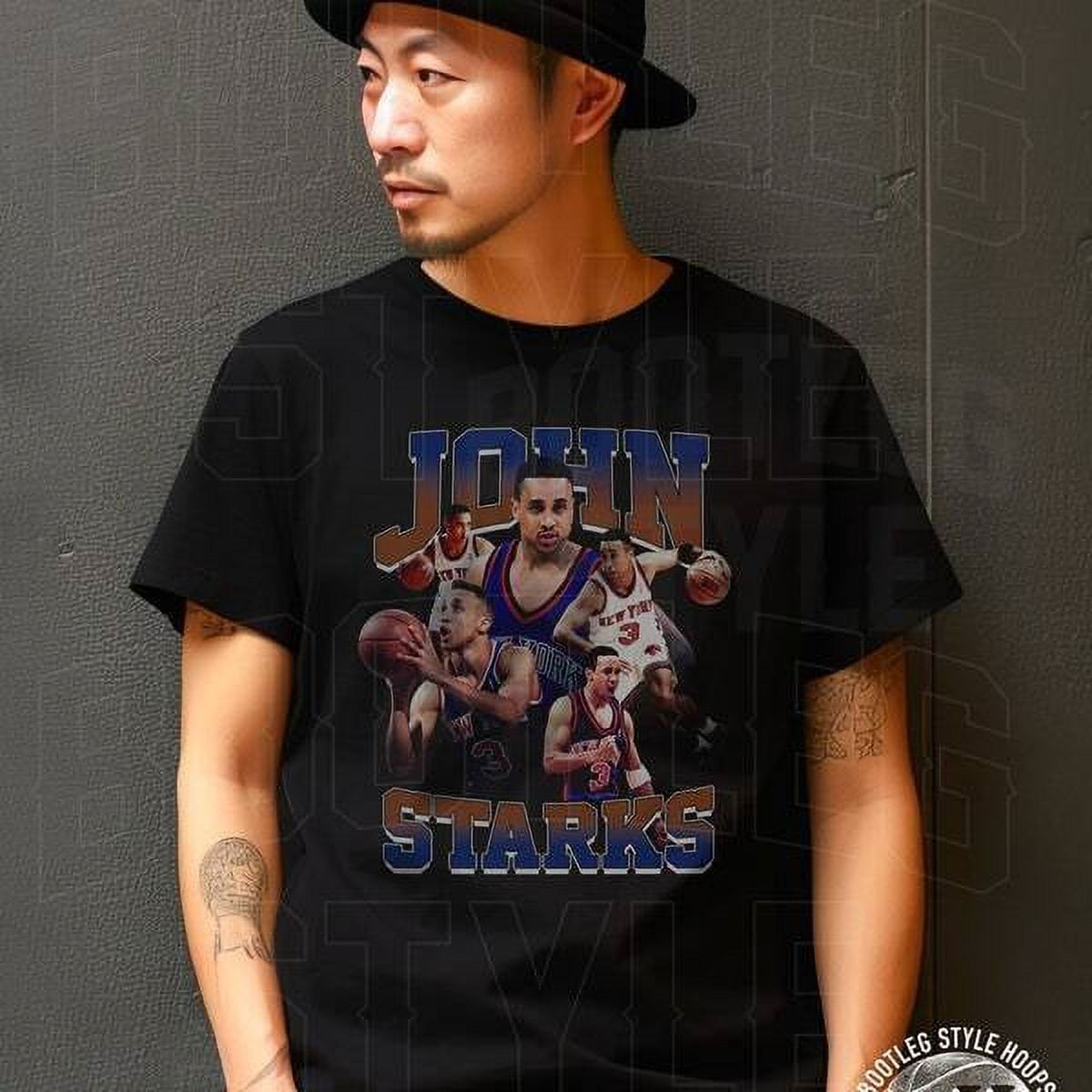 John Starks 90s bootleg shirt John Starks vintage basketball t shirt gift for ba Walmart