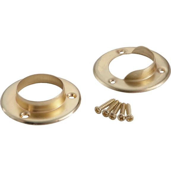 John Sterling Closet Pole Socket Brass Plated