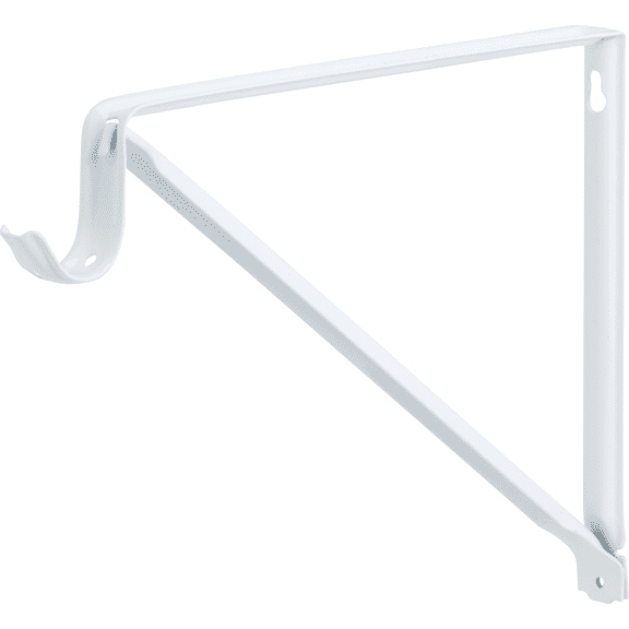 John Sterling Closet-Pro Fixed Shelf & Rod Bracket - Single Pack Home & Garage Storage, Stackable Design