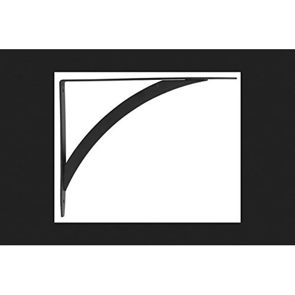 Knape & Vogt Elegante Shelf Bracket - Durable Powder Coated - 9-3/4" x 7-3/4", Black