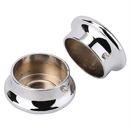KNAPE & VOGT MFG CO Pole End Caps, Chrome, Pr. CD-0017-CH