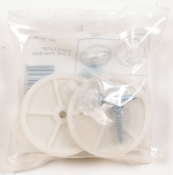 John Sterling Pro 1-5/8 in. L x 1-5/8 in. Dia. White Plastic Rod Socket ...