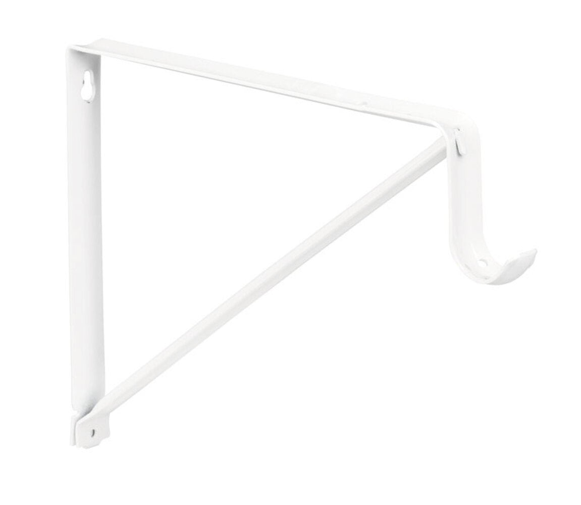John Sterling RP-0045-WT White Heavy Duty Shelf and Rod Bracket