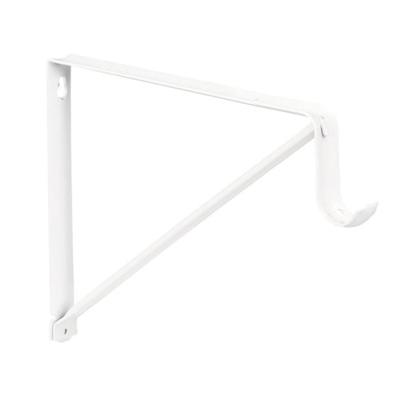 John Sterling RP-0045-WT White Heavy Duty Shelf and Rod Bracket