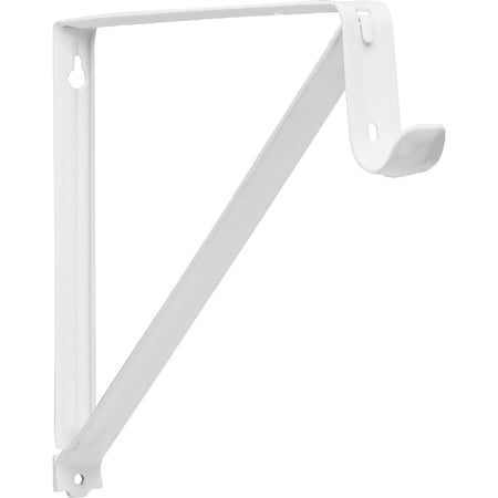John Sterling RP-0045-WT White Heavy Duty Shelf and Rod Bracket