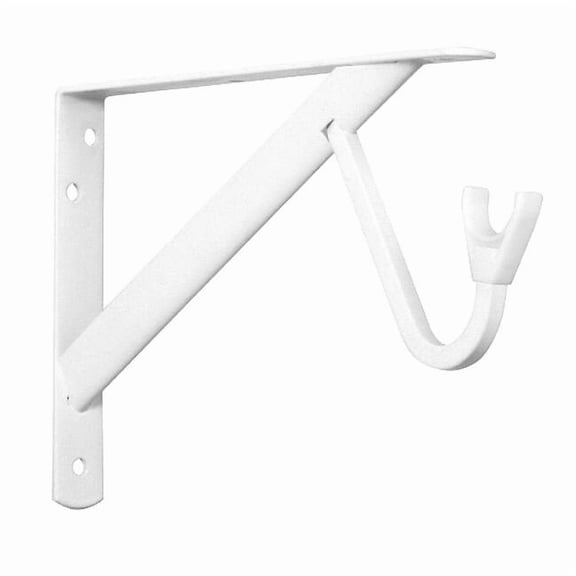 John Sterling White Max Duty Shelf and Rod Bracket RP-0495-WT