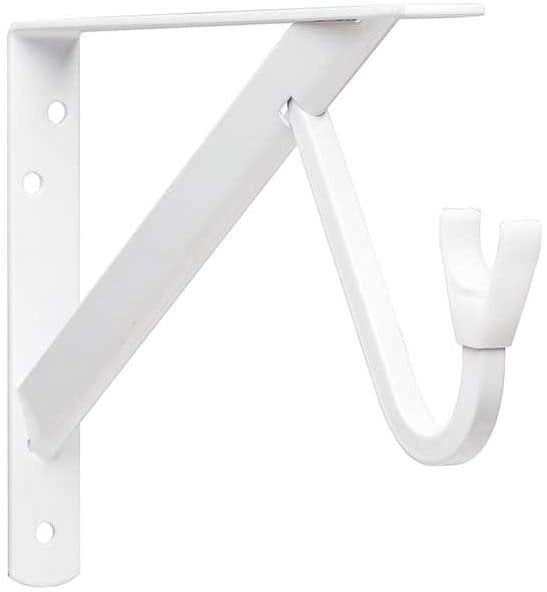 John Sterling - RP-0495-WT White Max Duty Shelf and Rod Bracket